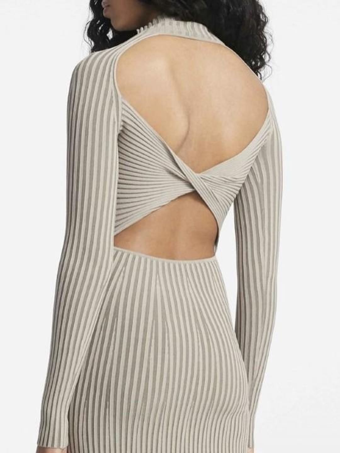 Dion Lee Rib Twist Dress Slate Green Size 8 for rent on The Volte - main image