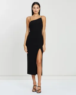 Bec & Bridge Dominique Asymmetrical Dress Black Size AU 8 for rent on The Volte - image 1