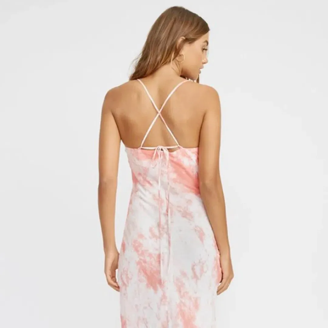 Kookai Destiny Slip Midi Dress Print Size 6 for rent on The Volte - main image