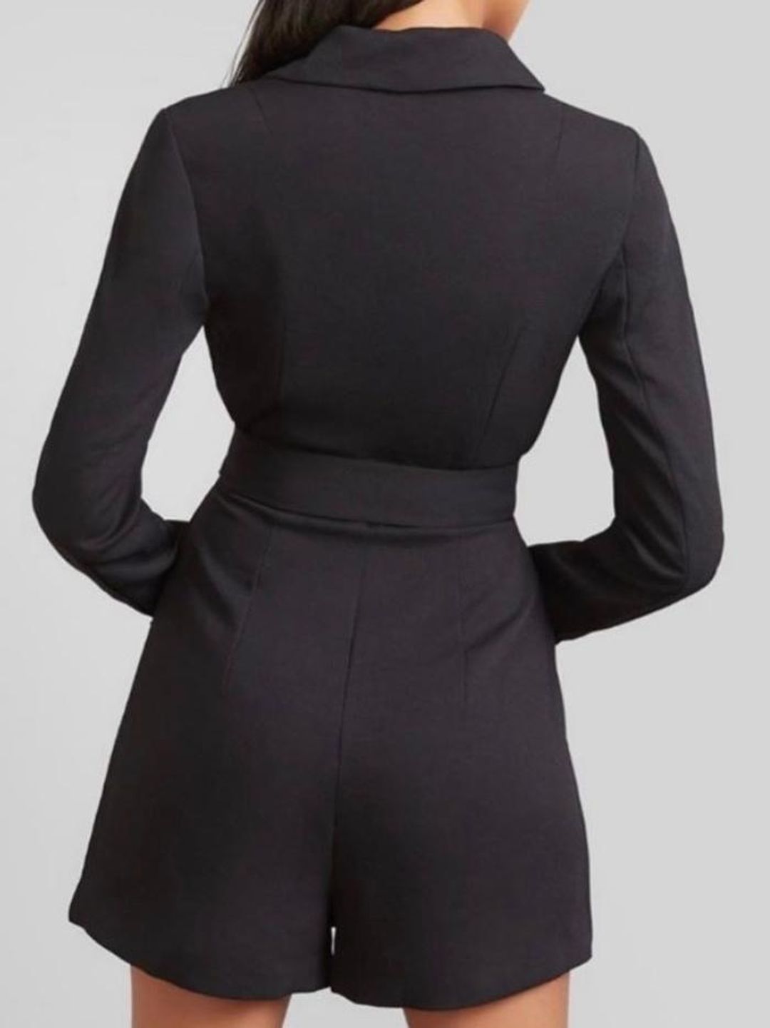 Kookai Oyster Wrap Playsuit Black Size 6 for rent on The Volte - main image