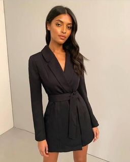 Kookai Oyster Wrap Playsuit Black Size 6 for rent on The Volte - image 1