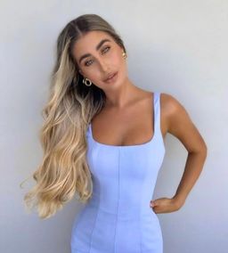 Kookai Oyster Bustier Mini Dress Blue Size 6 for rent on The Volte - image 1