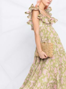 Zimmermann Lovestruck Pleated Floral Gown Print Size 1/Au 10 for rent on The Volte - image 3