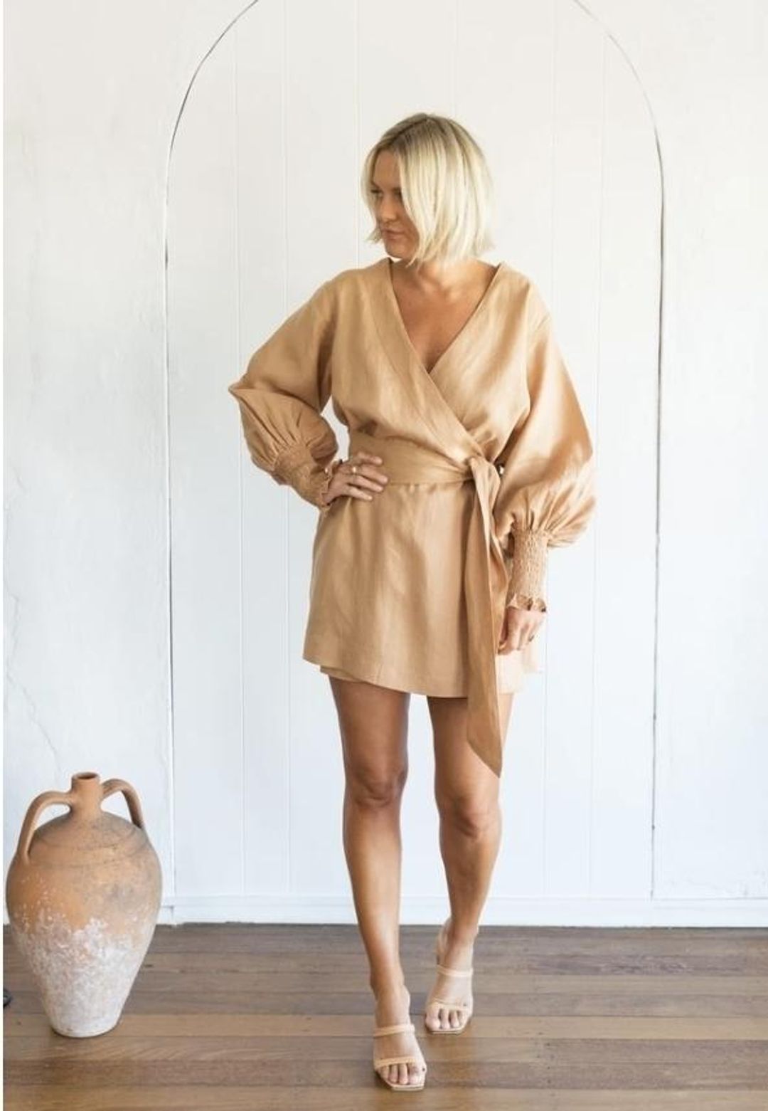 Cocowillow camel dress for rent on The Volte - main image