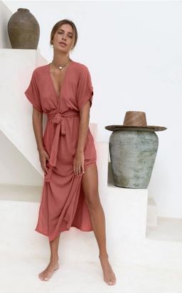 Melody Max dress deep rose for rent on The Volte - image 2