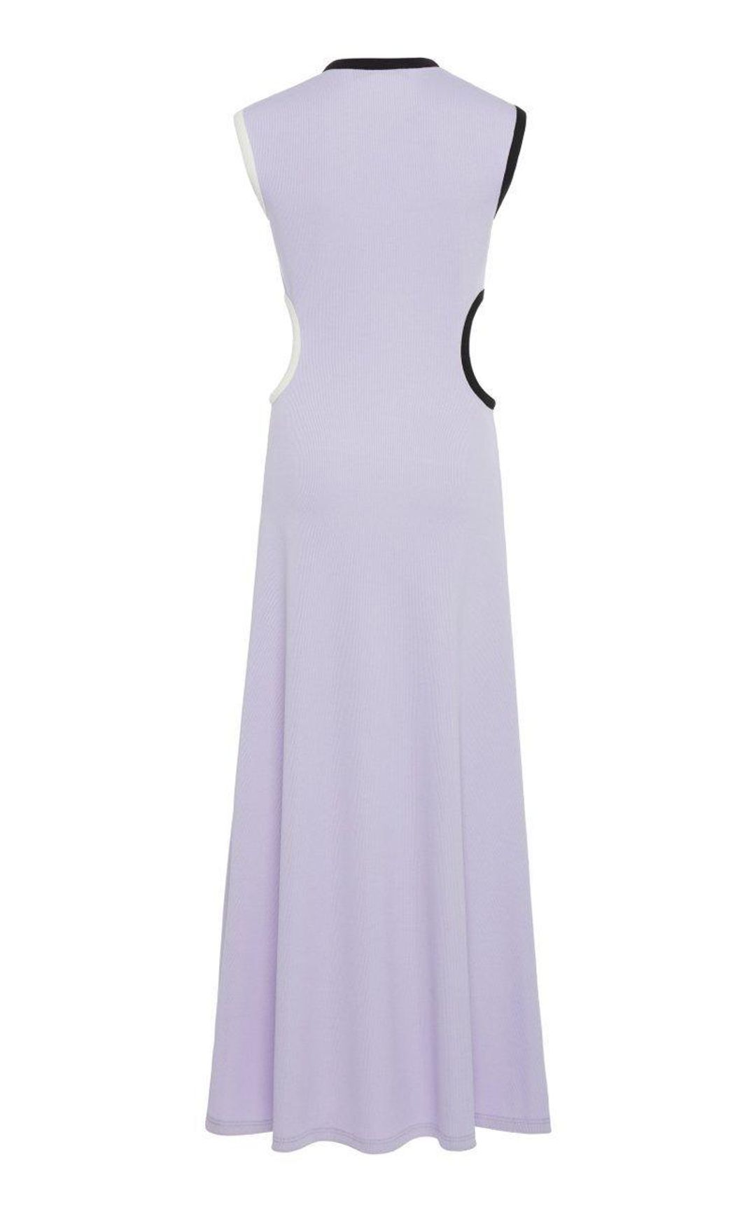 Christopher Esber Fran Cutout Ribbed Knit Dress Purple Size 6 for rent on The Volte - main image