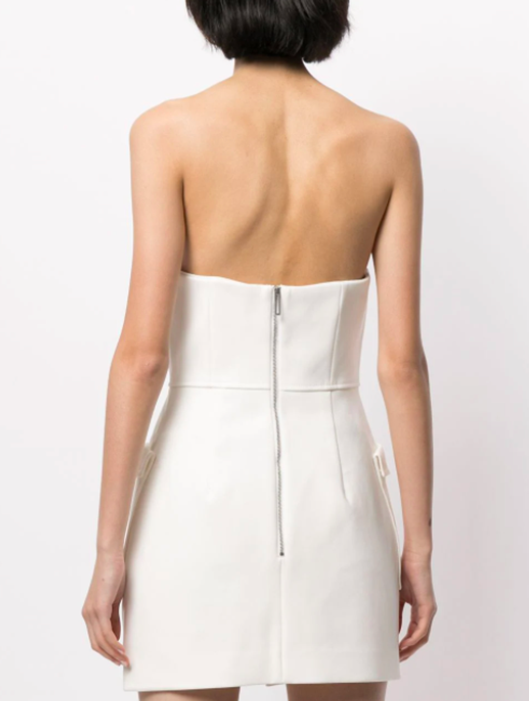 Dion Lee Pocket Bustier Mini Dress White Size 8 for rent on The Volte - main image