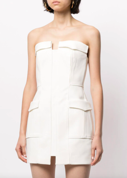 Dion Lee Pocket Bustier Mini Dress White Size 8 for rent on The Volte - image 2