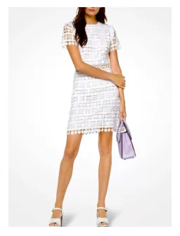 Michael Kors Geometric Lace Dress White Size 6 for rent on The Volte - image 1