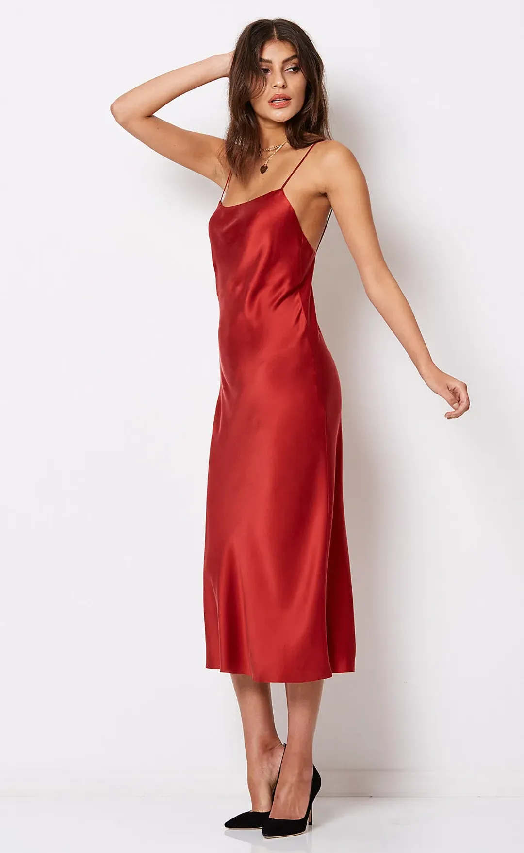 Bec & Bridge Girl Talk Slip Dress Red Size 8 / S for rent on The Volte - main image
