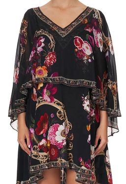 Camilla Mirror Mirror Cape Overlay Dress Black Size 12 for rent on The Volte - image 3