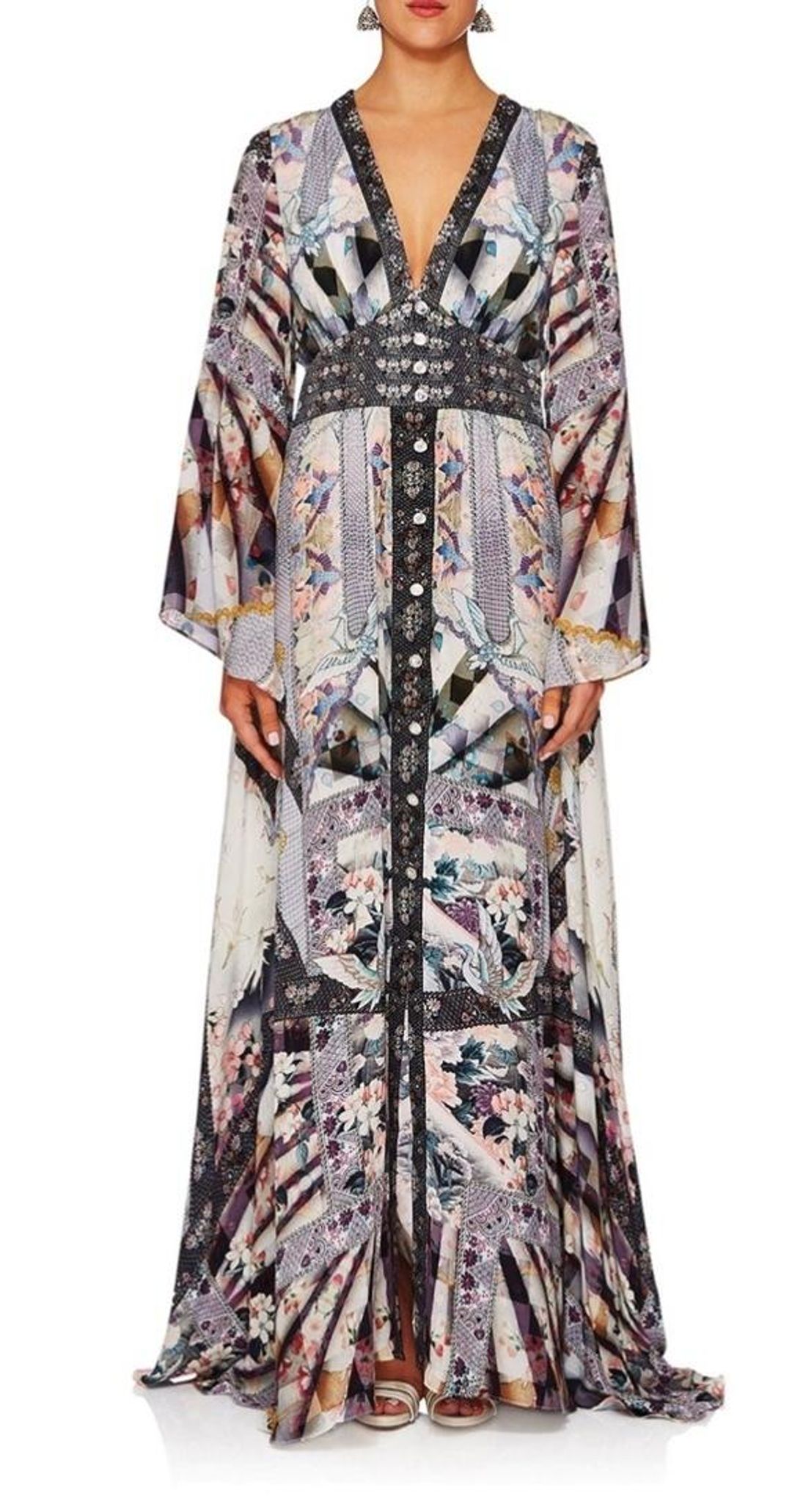 Camilla 'In her Shoes' Kimono Sleeve Dress with Shirring Detail Size 14 for rent on The Volte - main image