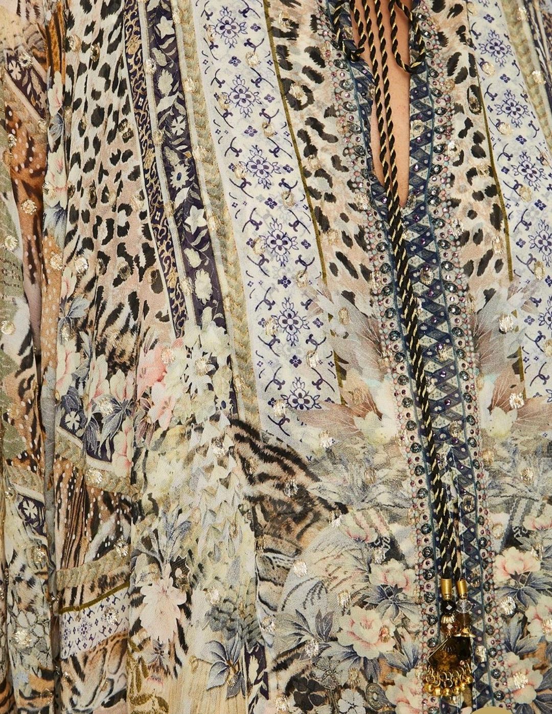 Camilla Moto Maiko Long Sheer Overlay Dress Print One Size for rent on The Volte - main image