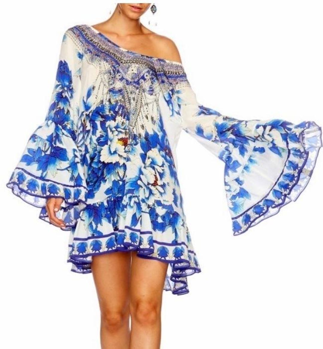 Camilla 'Ring of Roses' A Line Frill dress Size M for rent on The Volte - main image