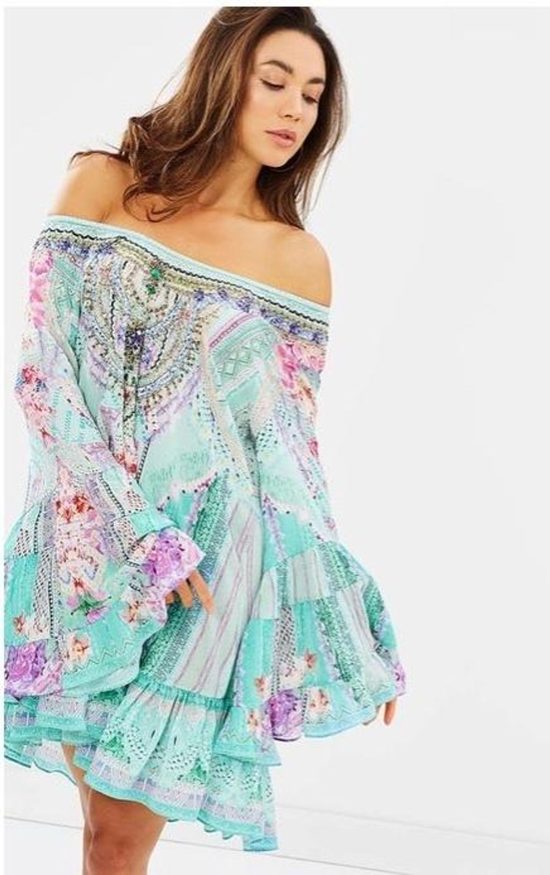 Camilla Garden State A Line Frill Mini Dress Size XL / AU 16 for rent on The Volte - main image