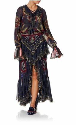 Camilla 'This Charming Woman' double frill skirt and lace up frill blouse Size 14 for rent on The Volte - image 6