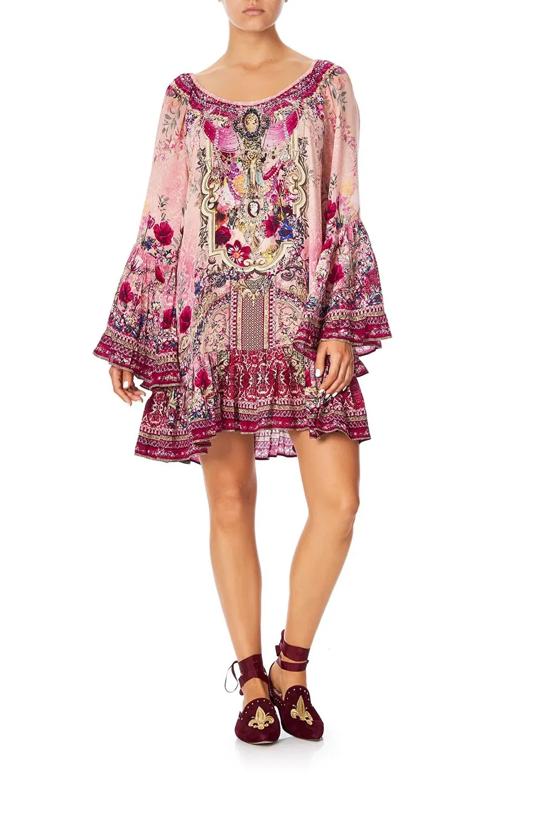 Camilla La Belle A Line Frill Mini Dress Print Size XL / AU 16 for rent on The Volte - main image