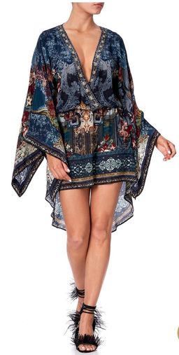 Camilla Hotel Boheme V Neck Kimono Dress Print Size 14 for rent on The Volte - image 4