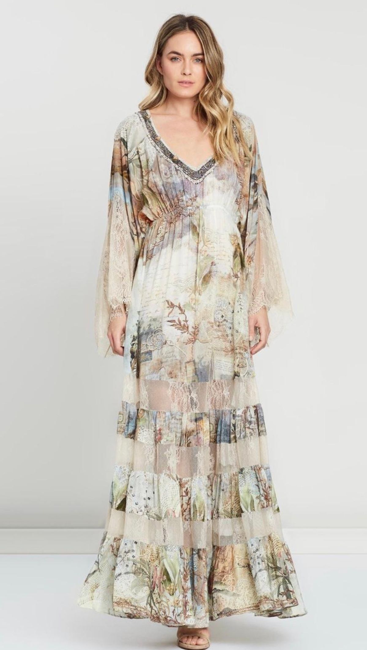 Camilla Letters from Hilda Lace Panel Dress Print Size 14 for rent on The Volte - main image