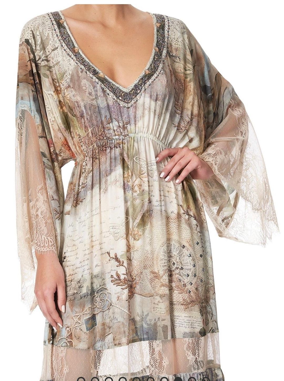 Camilla Letters from Hilda Lace Panel Dress Print Size 14 for rent on The Volte - main image