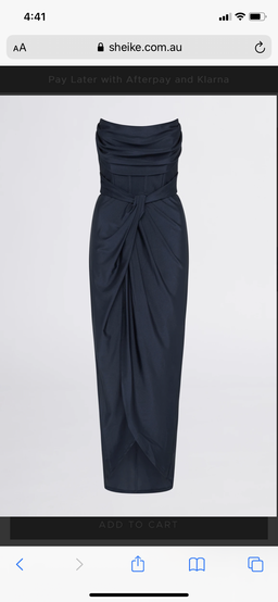 Shieke Ink Jersey Midi Dress Blue Size 6 for rent on The Volte - image 4