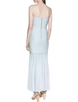 Dion Lee Linear Crepe Pleat Strapless Dress Powder Blue Size 8 for rent on The Volte - image 3