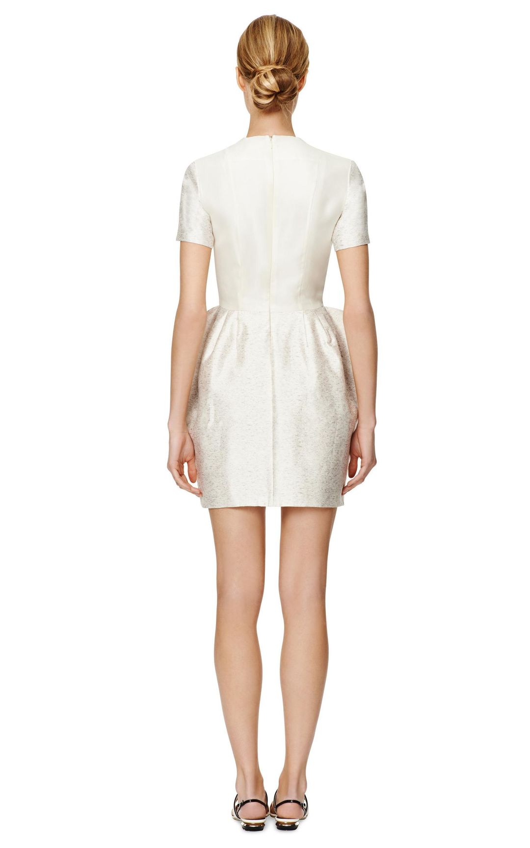 Ellery Swish Mini Dress Silver Size 12  for rent on The Volte - main image