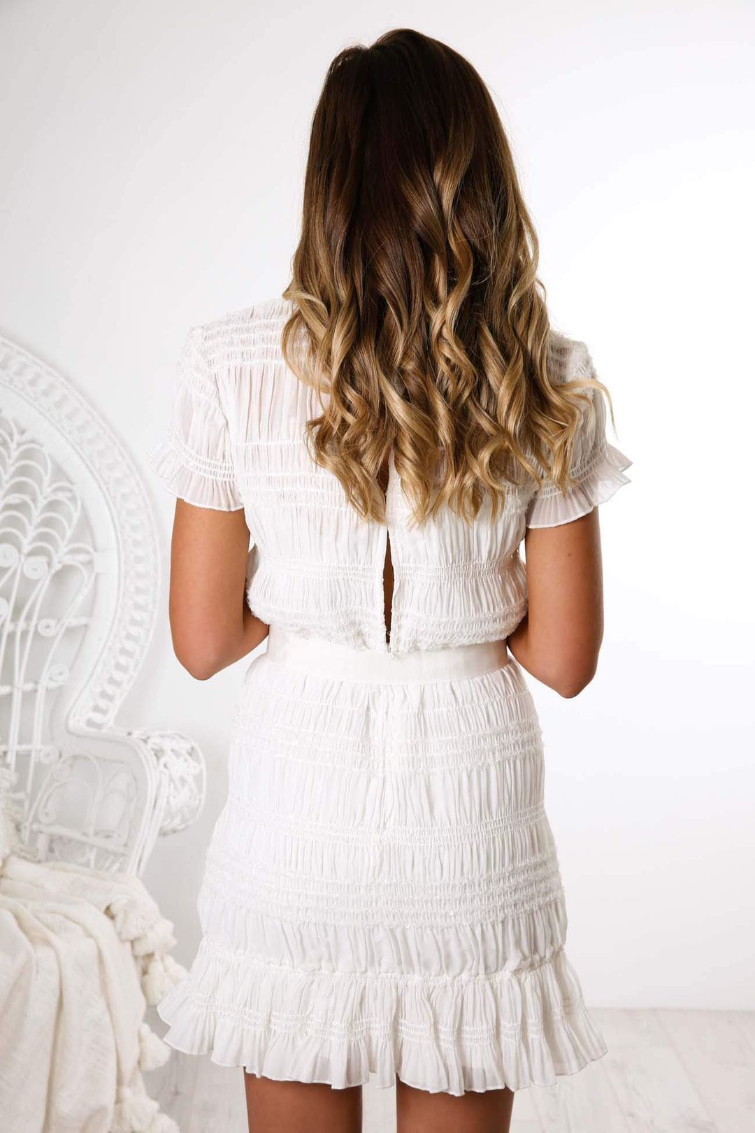 Keepsake The Label Naive Mini Dress white Size 12 for rent on The Volte - main image