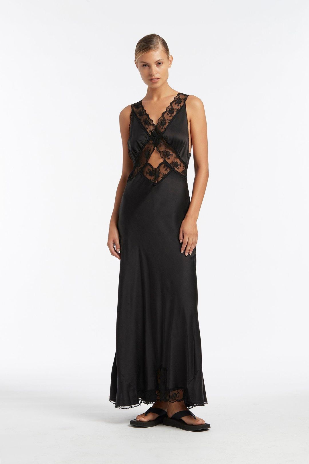 Sir The Label Aries Cut Out Dress Midi Black | AU 8 for rent on The Volte - main image