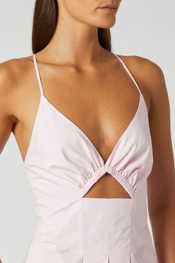 Scanlan Theodore Cotton Strappy Dress Pink Size 6 for rent on The Volte - image 2