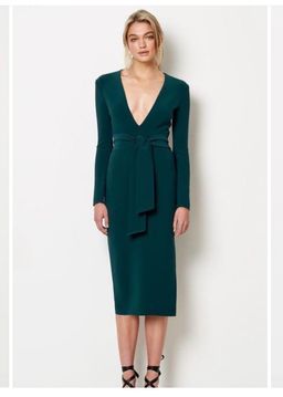 Tasha Midi Dress in Emerald for rent on The Volte - image 4