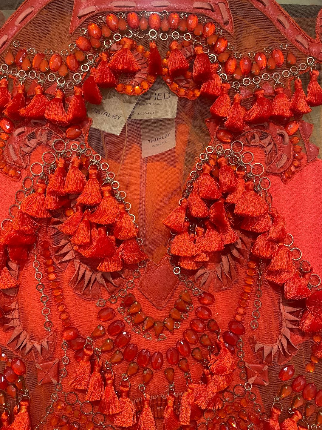 Thurley Cloud Nine Illusion Dress Red Size 10 for rent on The Volte - main image