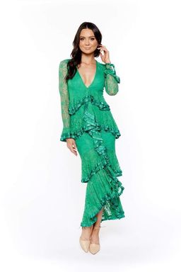 Nicola Finetti Maia Dress Green Size 8 for rent on The Volte - image 2