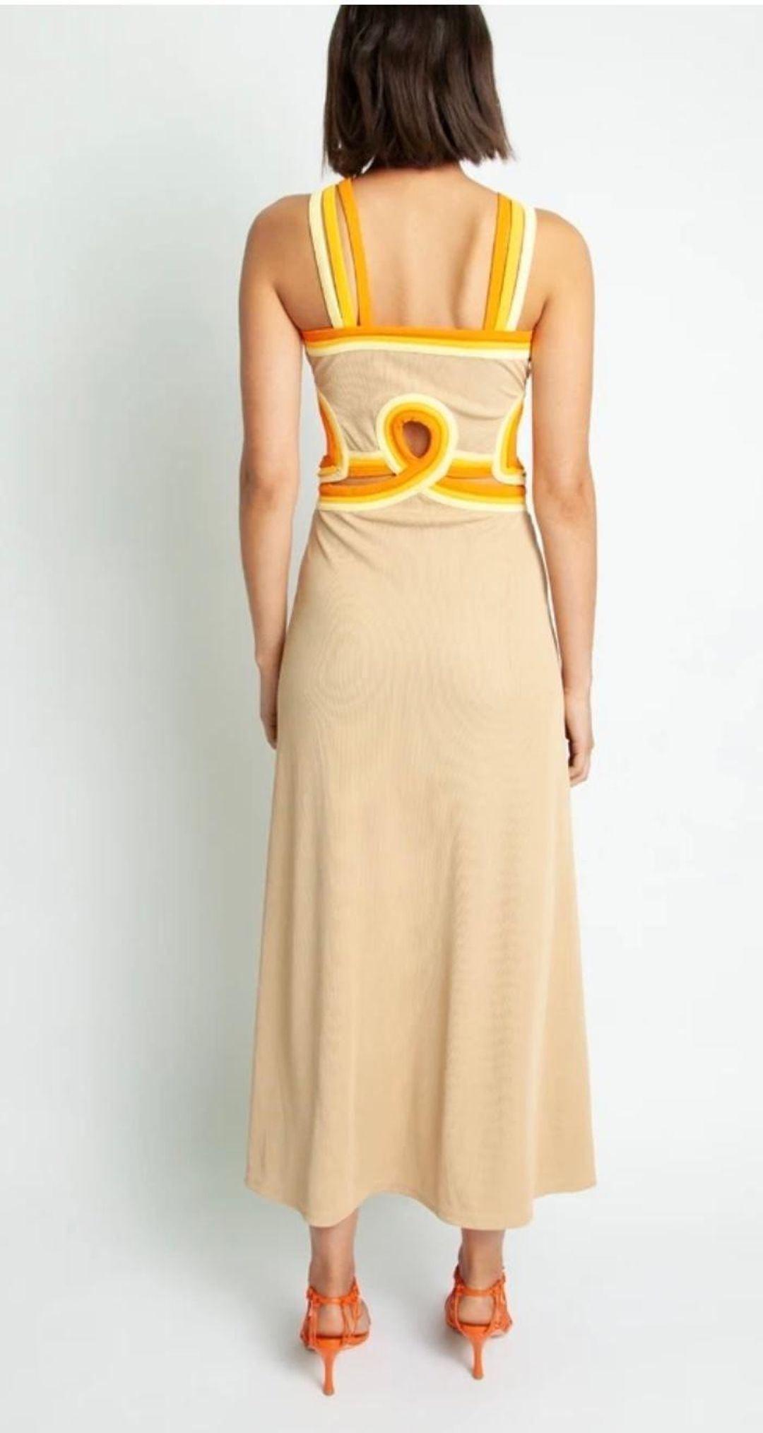 Christopher Esber Looped Verner Bind Multi Strapped Dress Print  Size 8 for rent on The Volte - main image