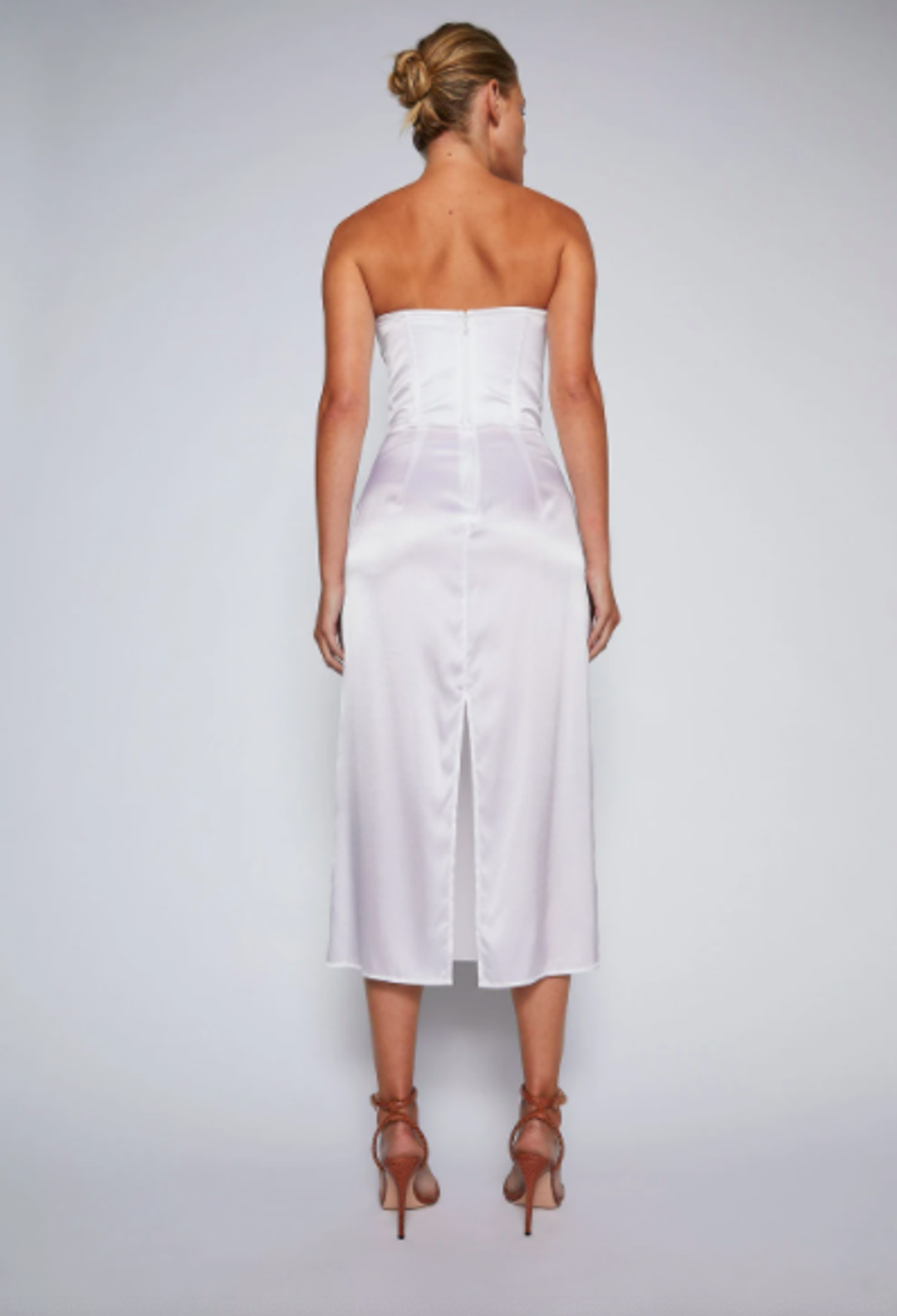 Scanlan Theodore Silk Bustier Slip Dress White Size 6 for rent on The Volte - main image