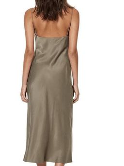 Bec & Bridge Girl Talk Slip Dress Khaki Size 8 for rent on The Volte - image 1