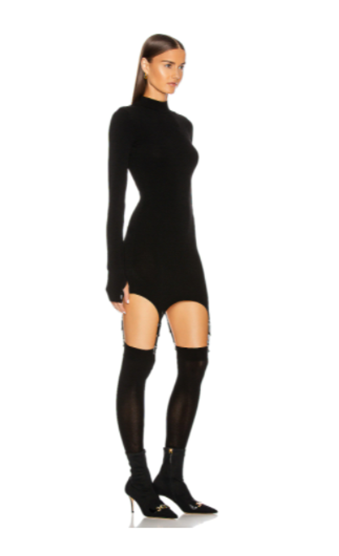 Dion Lee Garter Mini Dress Black Size 8 for rent on The Volte - main image