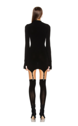 Dion Lee Garter Mini Dress Black Size 8 for rent on The Volte - image 3