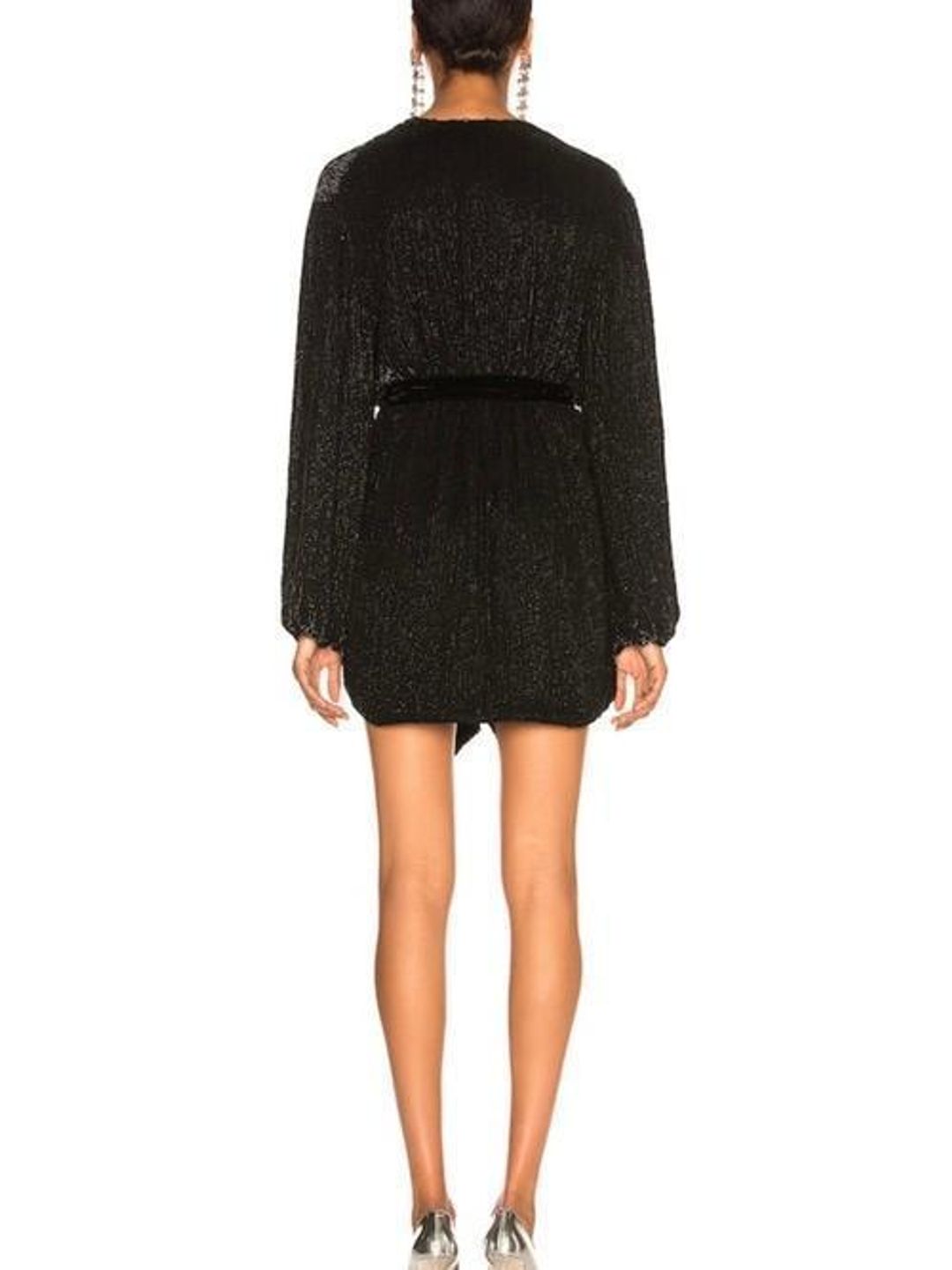 Retrofete Gabrielle Robe Dress Black Size 6 for rent on The Volte - main image