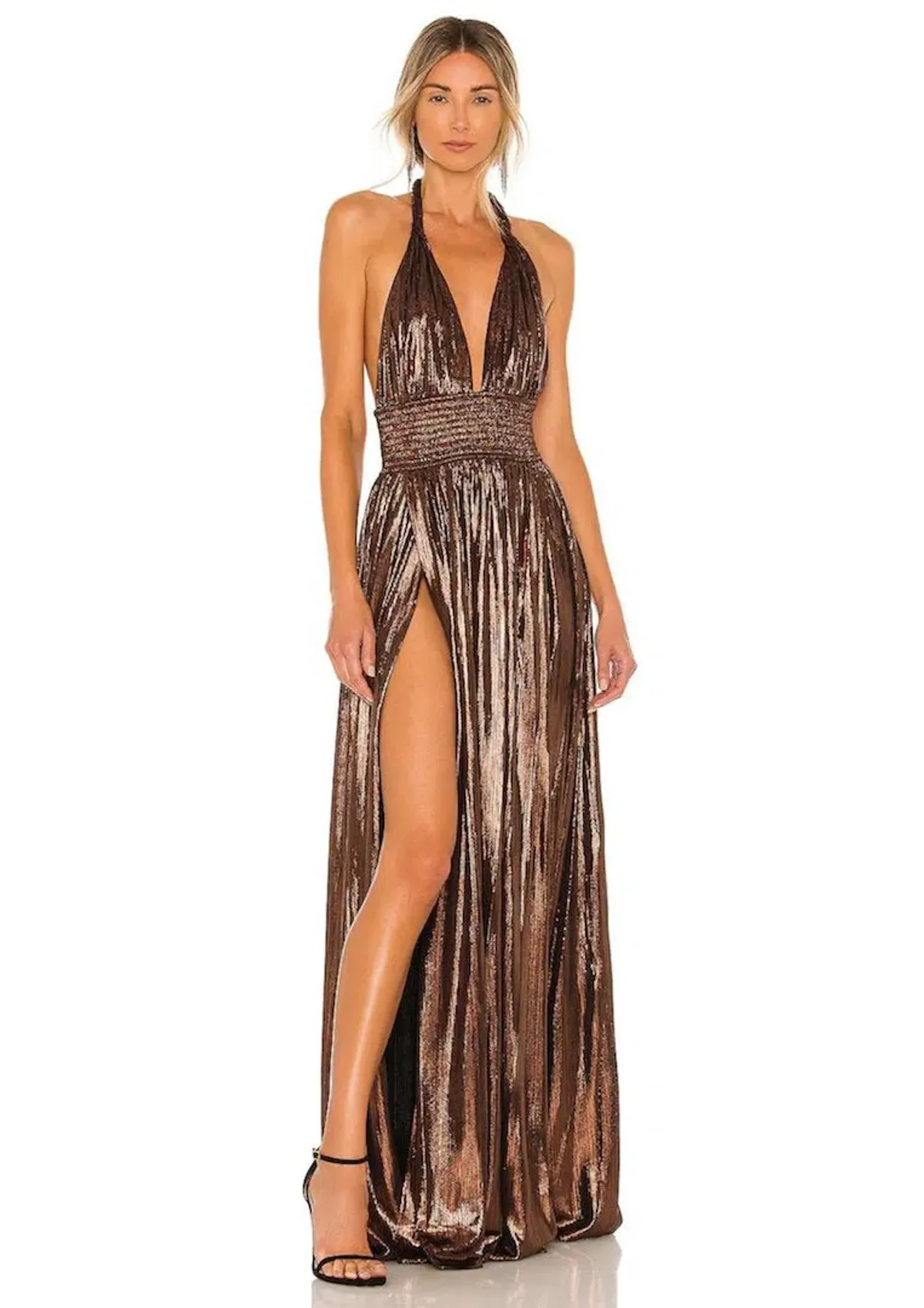 Retrofete Demi Dress Brown Size 8 for rent on The Volte - main image