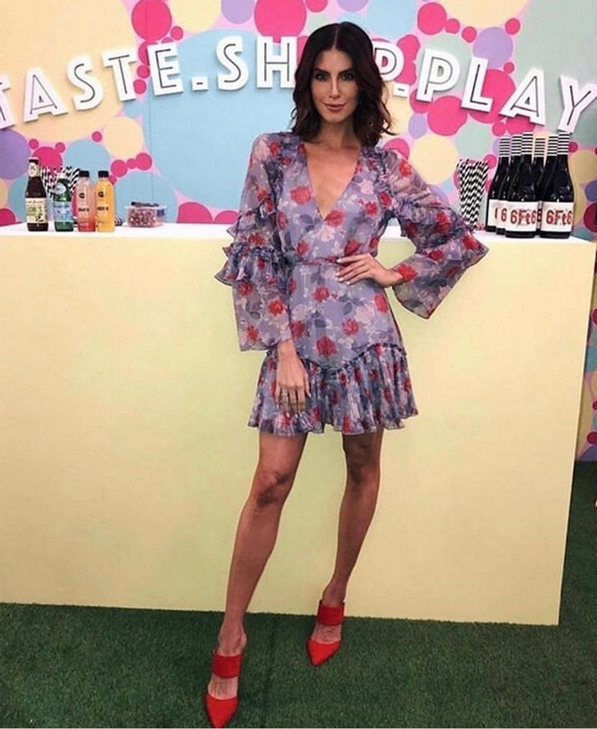 Talulah Femme Flounce Mini Dress Print  Size 8 for rent on The Volte - main image