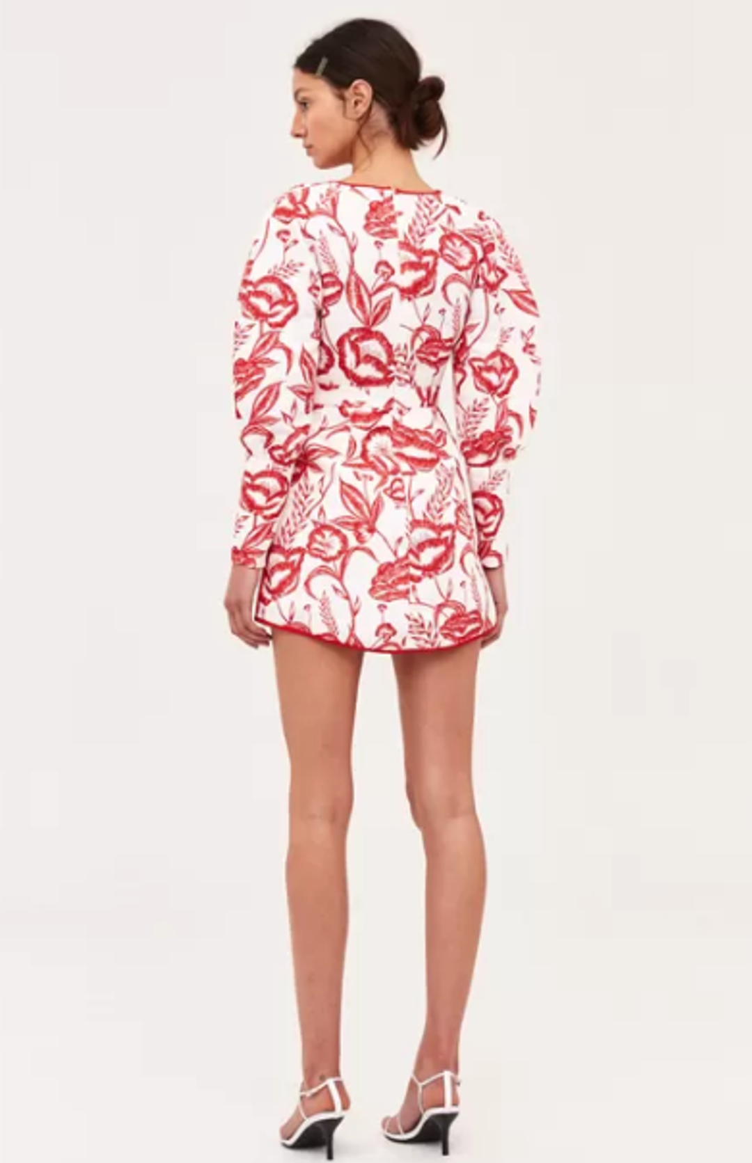 C/MEO Collective White Lie Long Sleeve Mini Dress Print Size 10 for rent on The Volte - main image