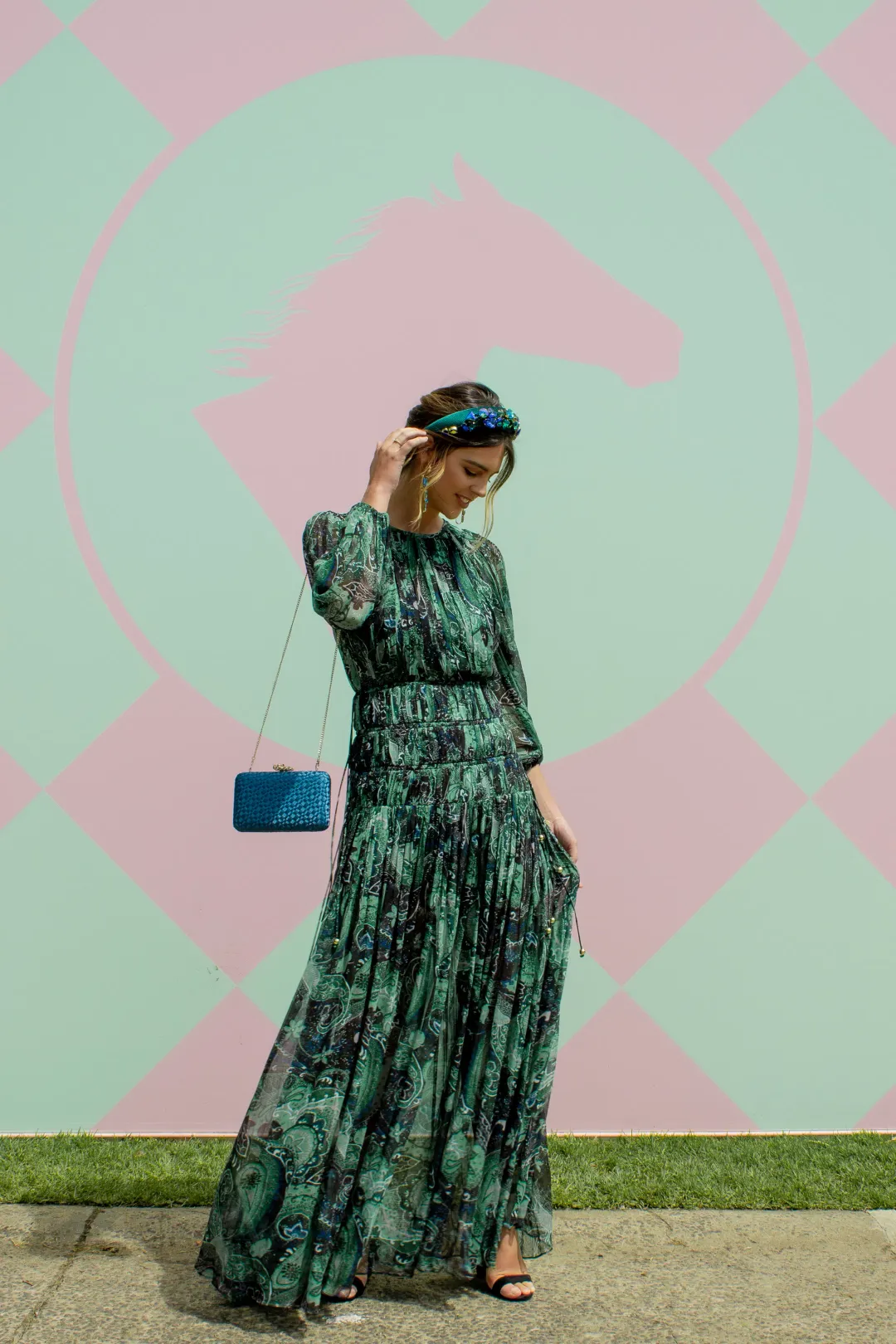 Thurley Delta Gown Green Size 10 for rent on The Volte - main image