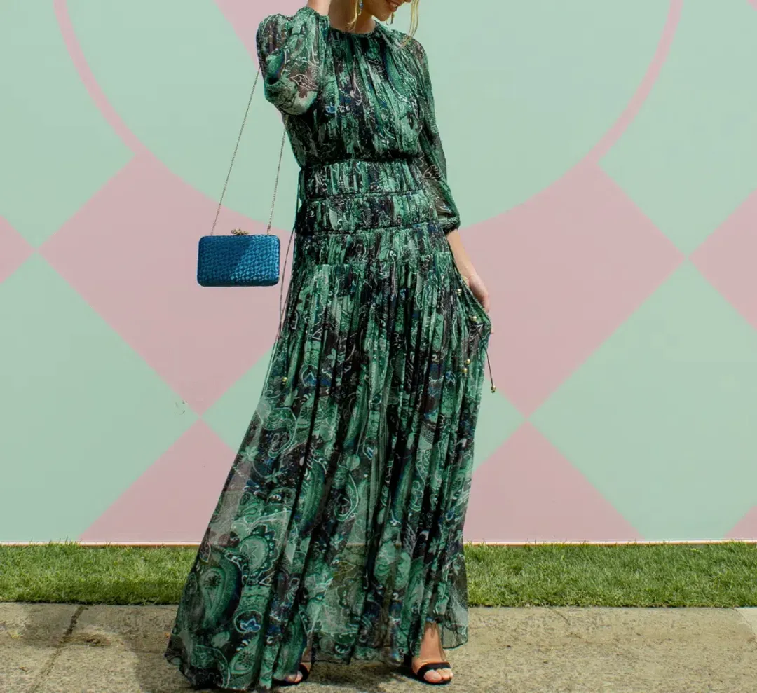 Thurley Delta Gown Green Size 10 for rent on The Volte - main image