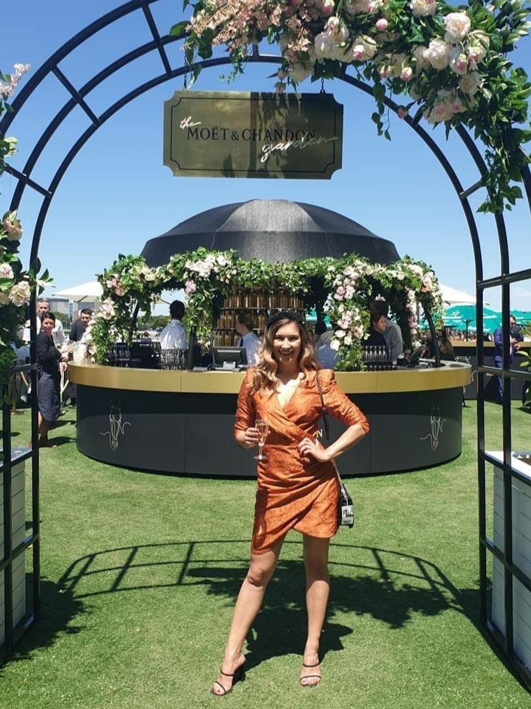 Mossman Tea Leaves Mini Dress Orange Size 8 for rent on The Volte - main image