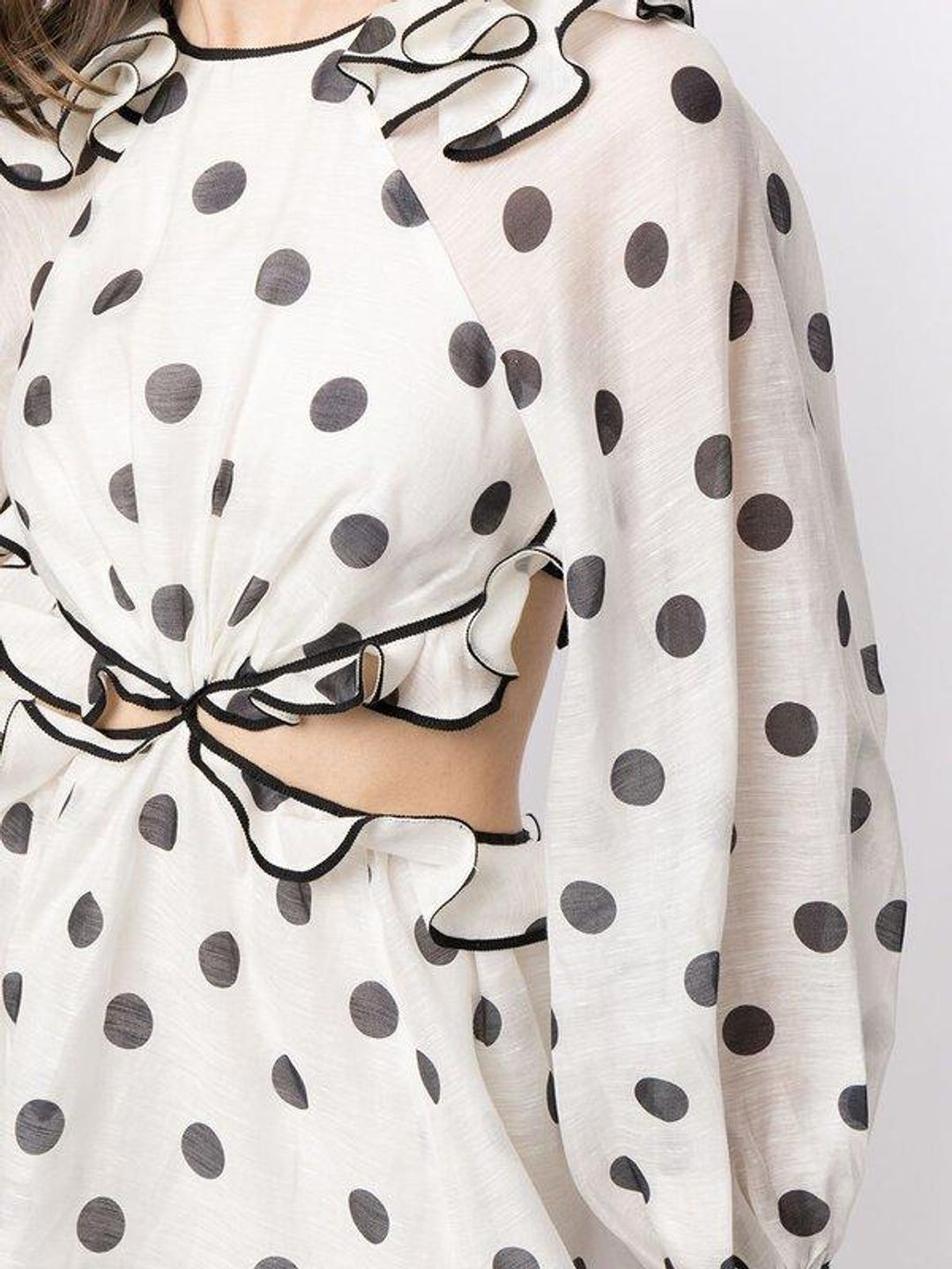 Zimmermann Lovestruck Polka Dot Mini Dress Print Size 6 for rent on The Volte - main image