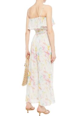 Tigerlily Saaralie Tie-dyed Cotton and Silk-blend Gauze Wide-leg Jumpsuit Print Size 8 for rent on The Volte - image 2