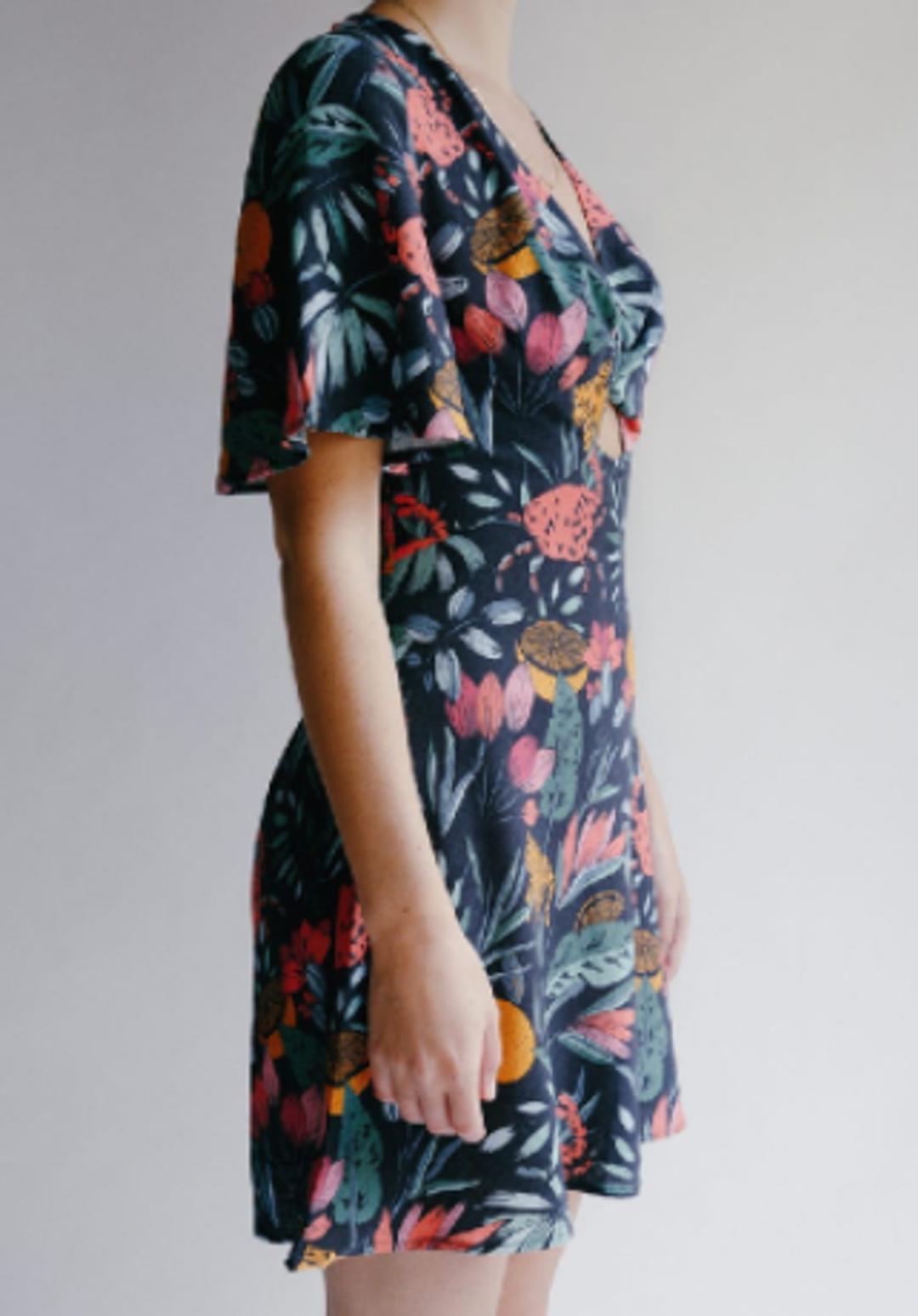 Finders Keepers Sally Mini Dress Tropical Print Size 6 for rent on The Volte - main image