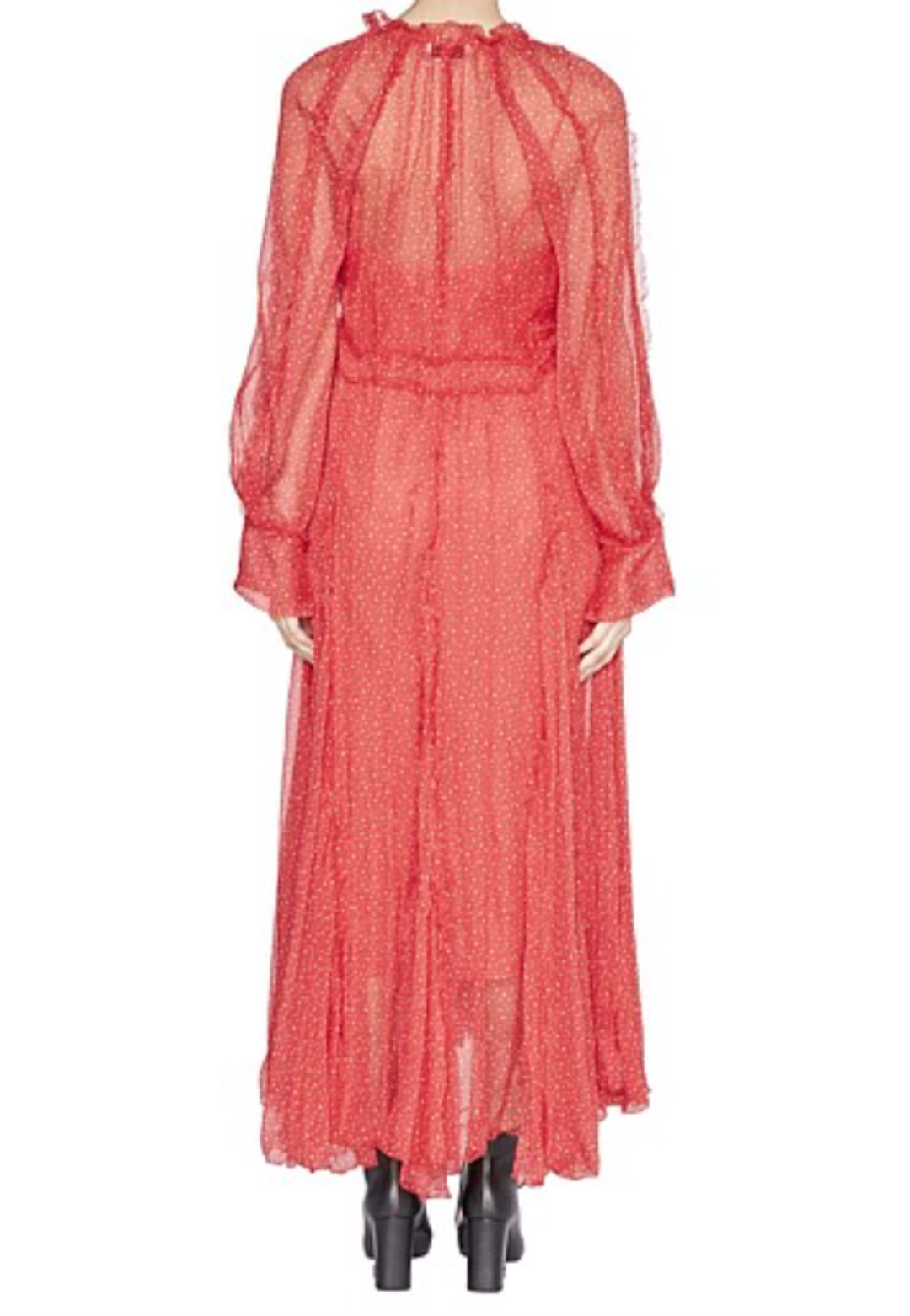 Lee Mathews Ladybird Silk Dress Red Size 8 for rent on The Volte - main image