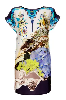 Mary Katrantzou Silk Mini Dress Print Size 8 for rent on The Volte - image 2
